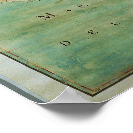 1681 Map of Early America von Claude Abbot Bernou Poster (Ecke)