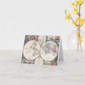 1685 Bormeester Map of the World Karte (Gelbe Blume)