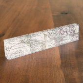 1685 Bormeester Map of the World Namensplakette (Seite)