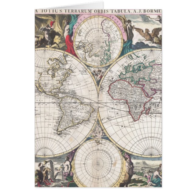 1685 Bormeester Weltkarte (Vorne)