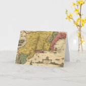 1685 Map - New Belgium, The New World, New England Karte (Gelbe Blume)