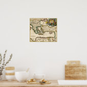 1690 Karte des östlichen Mittelmeerraums Poster (Küche)