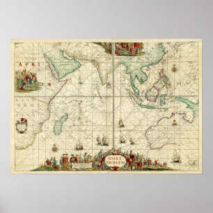 1690 Sea Chart von Dutch East India Company Poster