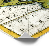 1691 Atlantische Schönheitskarte Poster (Ecke)