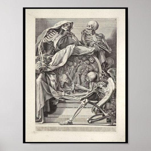 1691 Künstlerische Anatomie Skelette Kunst drucken Poster (Vorne)
