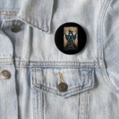 1692 fehlte ein Halloween-Feminist Hexentria Button (Beispiel)