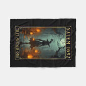 1692 fehlte eine Halloween-Hexe Fleecedecke (Vorderseite (Horizontal))