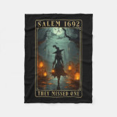 1692 fehlte eine Halloween-Hexe Fleecedecke (Vorderseite)