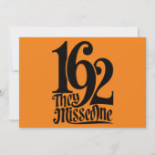 1692 versäumten sie eine Hexenmeistersaison, in de Einladung (Vorderseite)