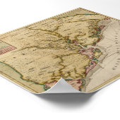 1696 Carolina Karte Poster (Ecke)