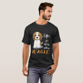 169 Leben einfach besser mit einem Beagle T-Shirt (Vorne ganz)