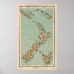 169 Neuseeland, Hawaii, Tasmanien Poster