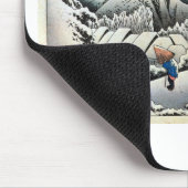 16. 蒲 原 宿, 広 Kanbara-juku, Hiroshige, Ukiyo-e Mousepad (Ecke)