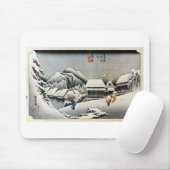 16. 蒲 原 宿, 広 Kanbara-juku, Hiroshige, Ukiyo-e Mousepad (Mit Mouse)