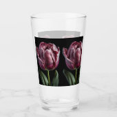 16 0z "Elegant Lila Tulip" amerikanischer Stil - G Glas (Vorderseite)