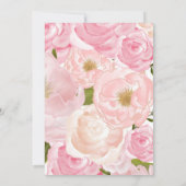 16. 16 . GEBURTSTAG Geburtstag rosa Blumenladen Einladung (Rückseite)