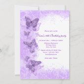 16. "16 . Geburtstag" Geburtstagsparty aqua Einladung (Rückseite)