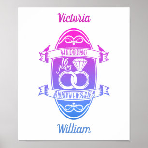 16. 16. Hochzeitstag Poster