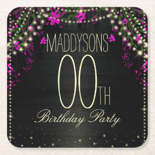 16. 18. 21. 30. 40. 50. 60. 70. Geburtstag Rechteckiger Pappuntersetzer