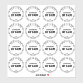 16 1,9 Zoll Klare Lippen-Balken-Etiketten Aufkleber