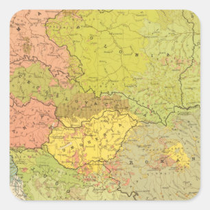 16 a Europäische Ethnographie Quadratischer Aufkleber