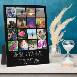 16 abgerundete Ecken Platz Foto Collage Fotoplatte