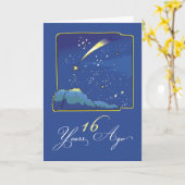 16. Adoption Jubiläum mit Stars und Night Sky Karte (Gelbe Blume)