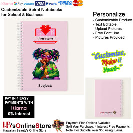 16 African American Girl Writing Supplies Students Notizblock