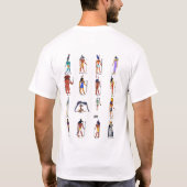 16 ägyptische Götter T-Shirt (Rückseite)