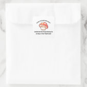 16. April Mushroom-Tag Quadratischer Aufkleber (Tasche)