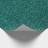 16 Aquamariner Glitzer Print Geschenkpapier (Ecke)