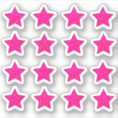 +16 Ästhetischer Glitter Rosa Stern Aufkleber (Vorderseite)