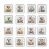 16 Babywappen mit Aufklebern für Blume Aufkleber (Vorderseite)