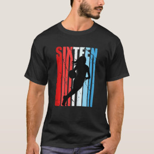 16. Basketball Geburtstag Retro Vintag gestört T-Shirt