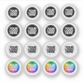 16 Benutzerdefiniertes Logo Extra Kleine Klare, se Aufkleber (Vorderseite)