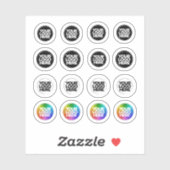 16 Benutzerdefiniertes Logo Extra Kleine Klare, se Aufkleber (Blatt)