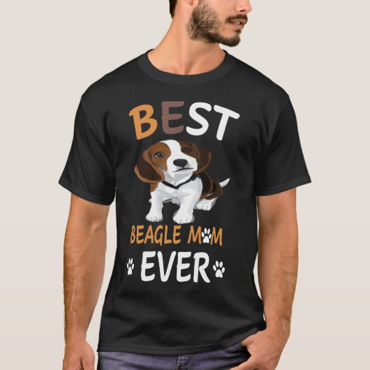 16 Beste Beagle-Mama je T-Shirt (Vorderseite)