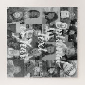 16 Bild-Collage Skripttext Puzzle (Horizontal)