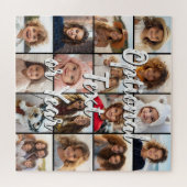 16 Bild-Collage Skripttext Puzzle (Horizontal)