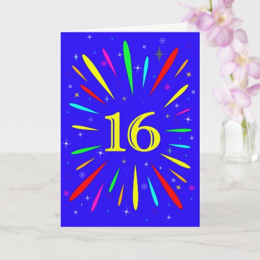 16. Birthday Explosion Card Karte (Orchidee)