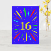 16. Birthday Explosion Card Karte (Gelbe Blume)