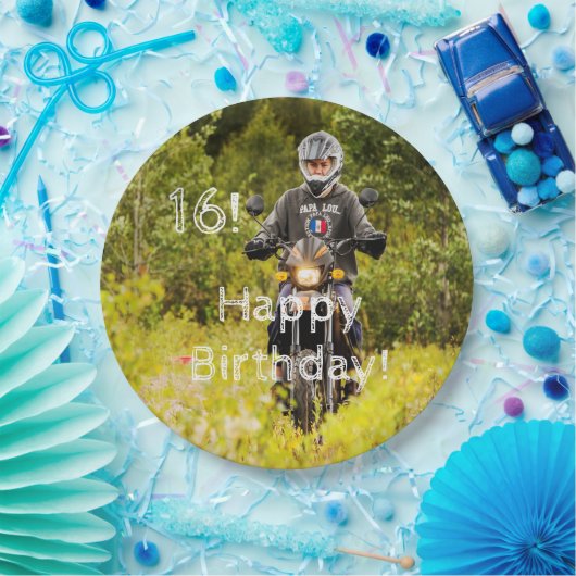 16. Birthday Foto Boy Pappteller (Party)