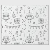 16- Birthday Packpapier Muster (Flach)