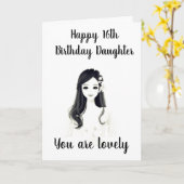 ****16. BIRTHTAG***** ZU UNSEREM "LOVELY DAUGHTER" KARTE (Gelbe Blume)