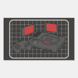 16 Bit Power! Rechteckiger Aufkleber