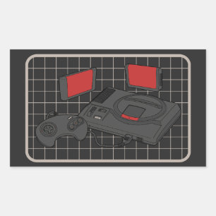 16 Bit Power! Rechteckiger Aufkleber