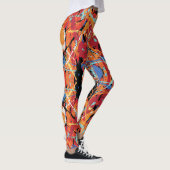16 Bit Villain Orange Black Spritzer Leggings (Rechts)