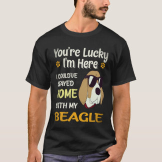 16 blieb mit meinem Beagle zu Hause T-Shirt