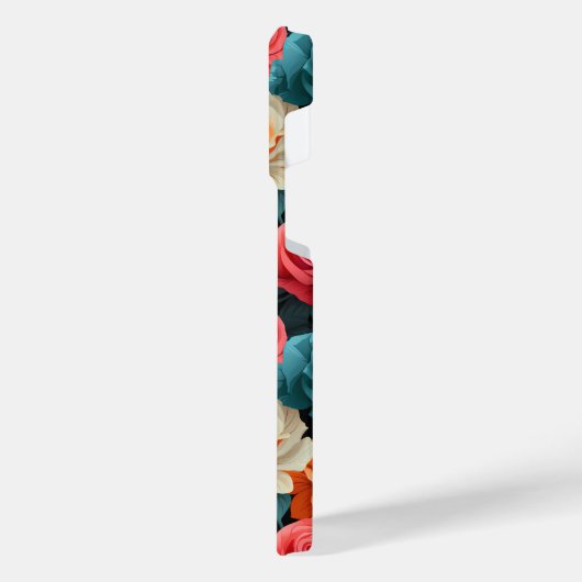 16 Blumenmuster iPhone Hülle (Linke Seite)