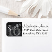 16. Charcoal Gray | Sweet 16 Silver Glitzer | (Insitu)